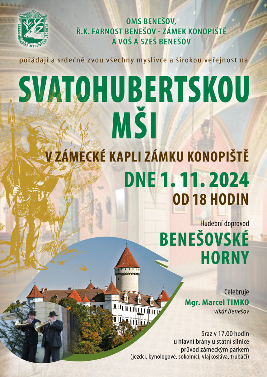 Svatohubertská mše 2024 Konopiště