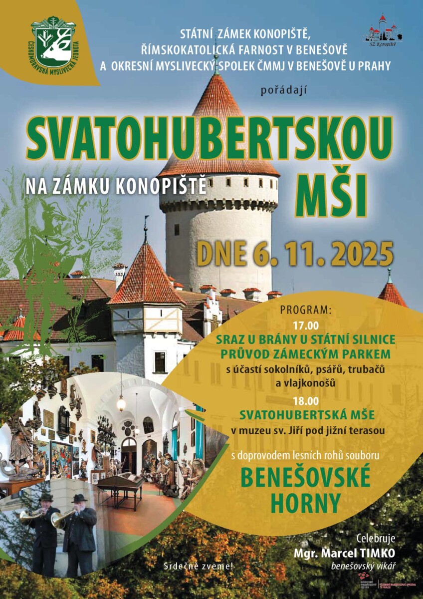 Svatohubertská mše 2025 Konopiště